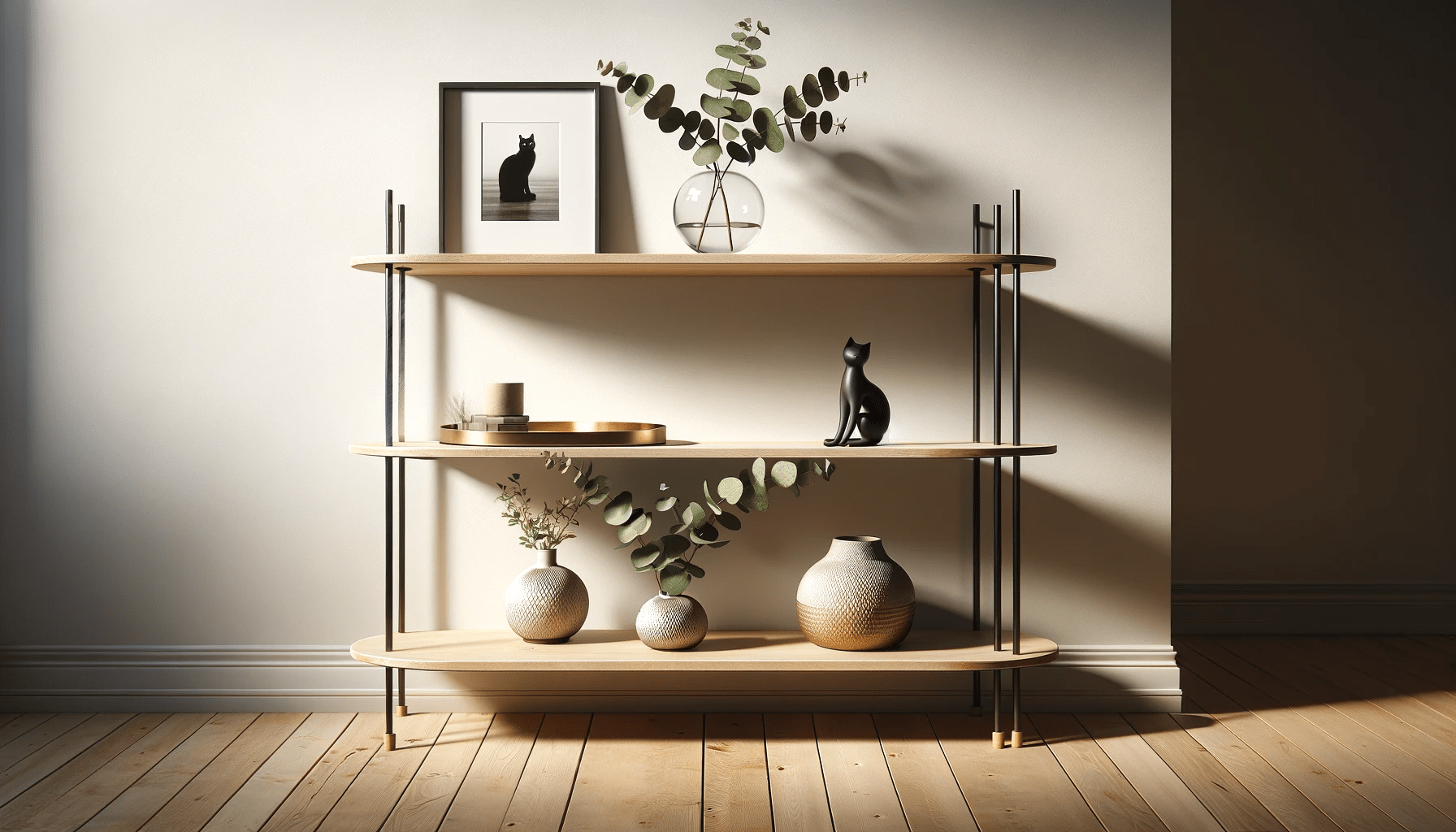 dall%c2%b7e-2024-01-16-07-10-07-a-minimalist-three-tiered-shelving-unit-with-a-modern-design-the-shelves-are-oval-shaped-with-a-natural-light-wood-finish-supported-by-sleek-black-m-7662898