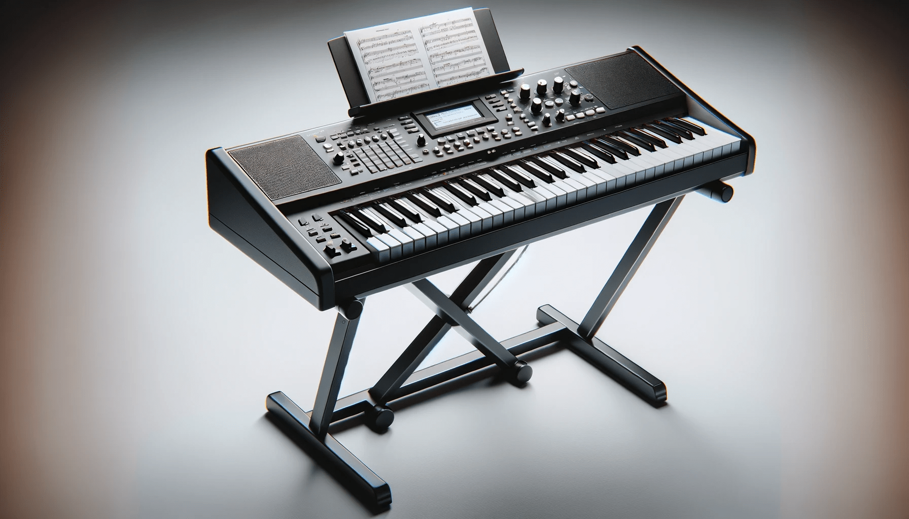 dall%c2%b7e-2024-01-16-11-39-13-create-an-image-of-a-modern-electronic-keyboard-on-a-stand-the-keyboard-should-have-a-sleek-black-design-with-an-array-of-white-and-black-keys-vario-4207647