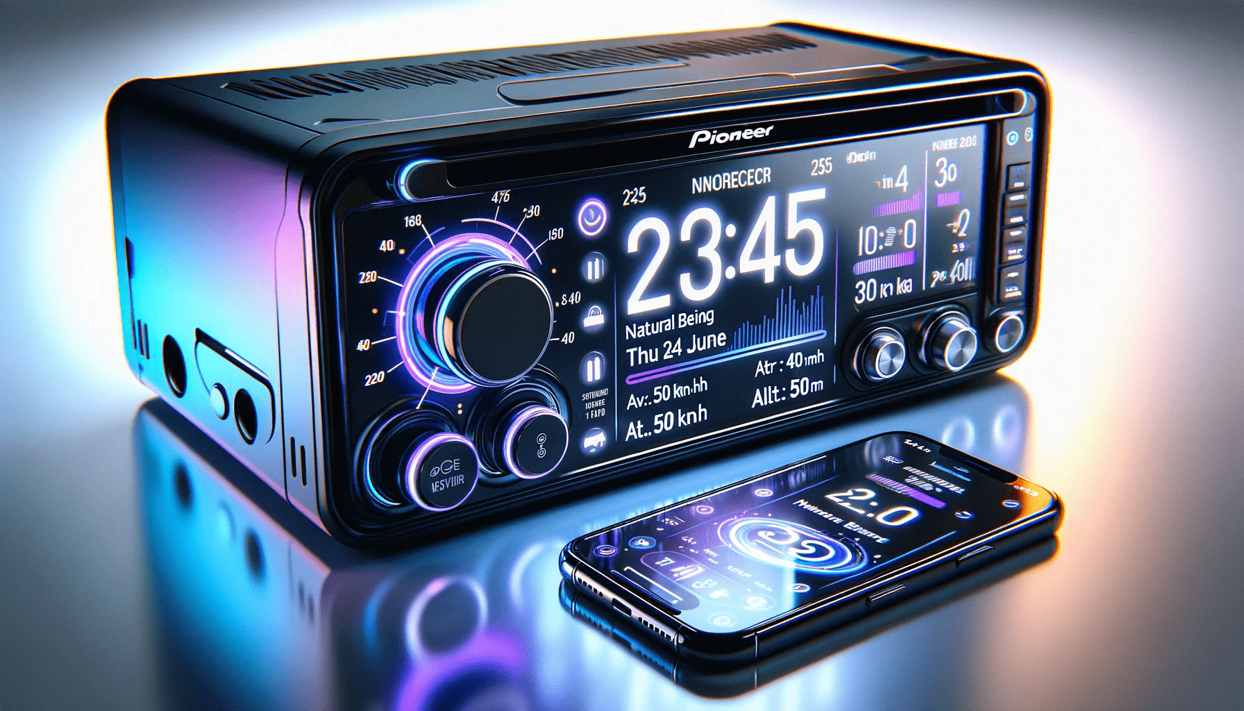 dall%c2%b7e-2024-01-16-16-47-43-modern-pioneer-brand-car-radio-with-a-smartphone-screen-displaying-a-colorful-user-interface-showing-the-time-date-speed-and-altitude-the-smartpho-2254865