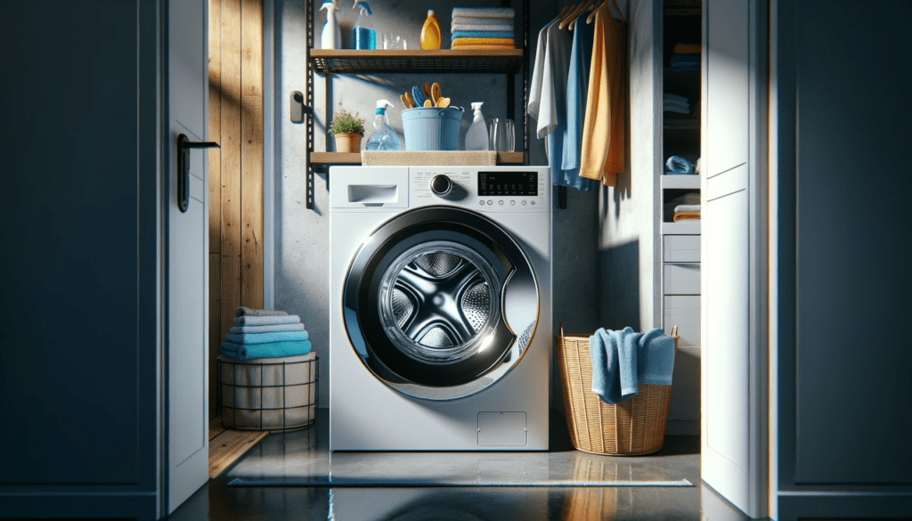 dall%c2%b7e-2024-01-17-04-12-59-a-modern-front-loading-washing-machine-with-an-open-door-is-positioned-in-a-utility-room-the-machine-is-white-with-a-distinctive-circular-glass-door-3516427