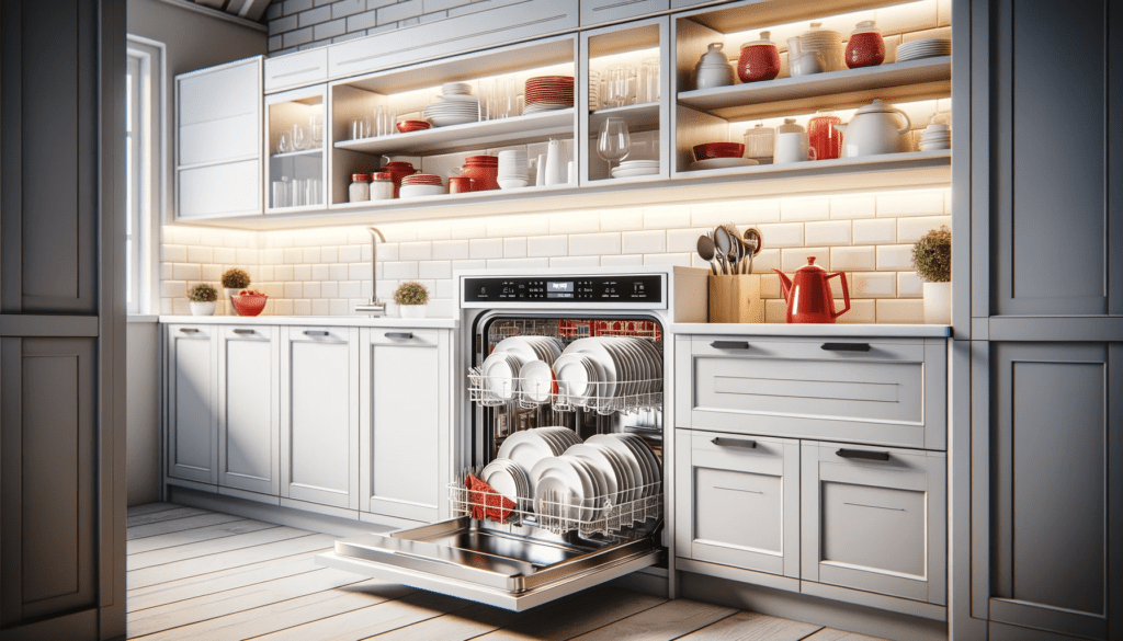 dall%c2%b7e-2024-01-17-06-00-29-a-modern-kitchen-with-an-open-dishwasher-integrated-into-the-cabinetry-the-dishwasher-is-loaded-with-dishes-showing-plates-cups-and-silverware-nea-7878145
