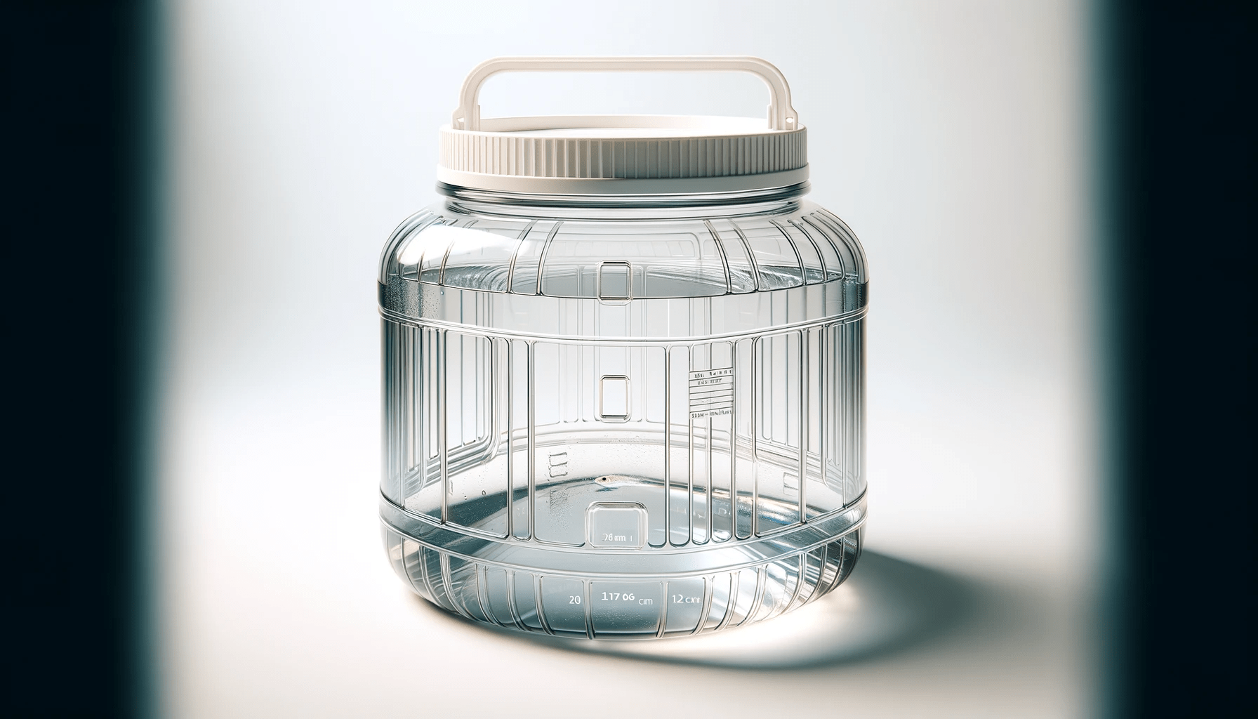 dall%c2%b7e-2024-01-17-12-45-45-create-a-high-definition-wide-angle-image-of-a-clear-plastic-fish-jar-with-a-medium-sized-white-handle-on-top-the-jar-should-have-dimensions-approxi-5260099
