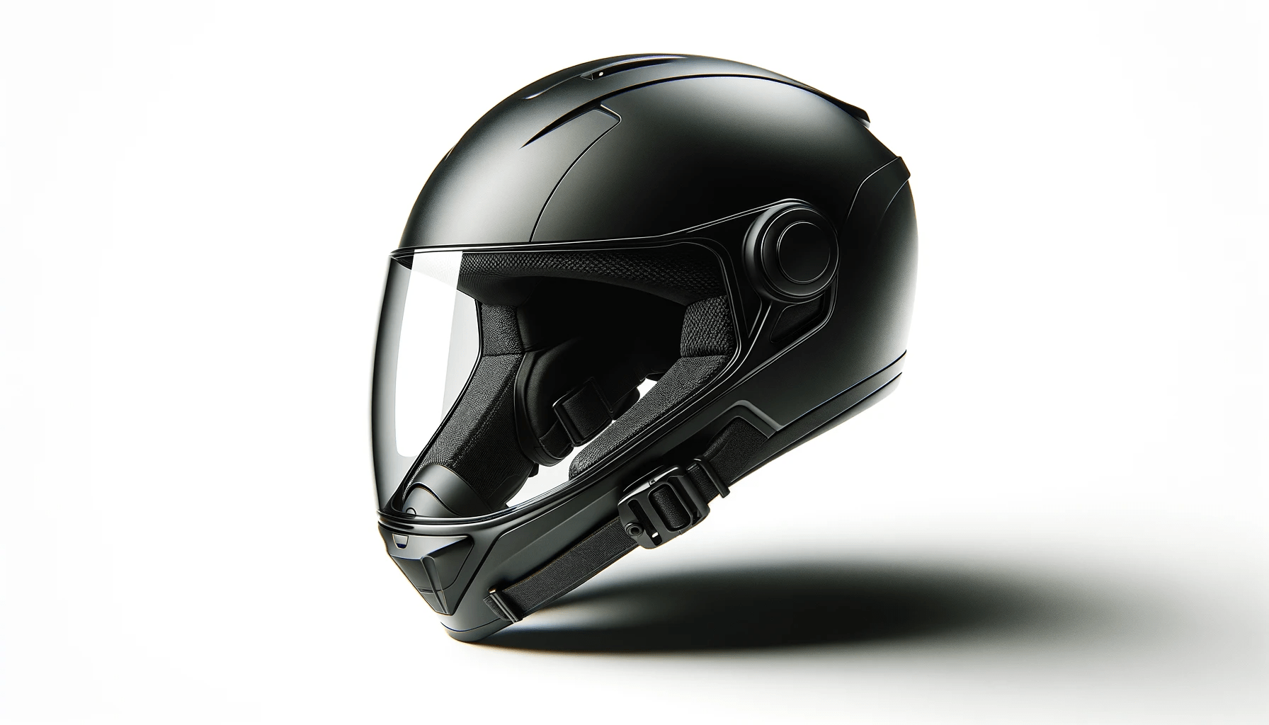 dall%c2%b7e-2024-01-17-13-17-06-a-modern-sleek-black-urban-helmet-with-a-transparent-visor-on-the-front-the-helmet-is-designed-for-safety-and-comfort-with-visible-padding-on-the-in-8923151
