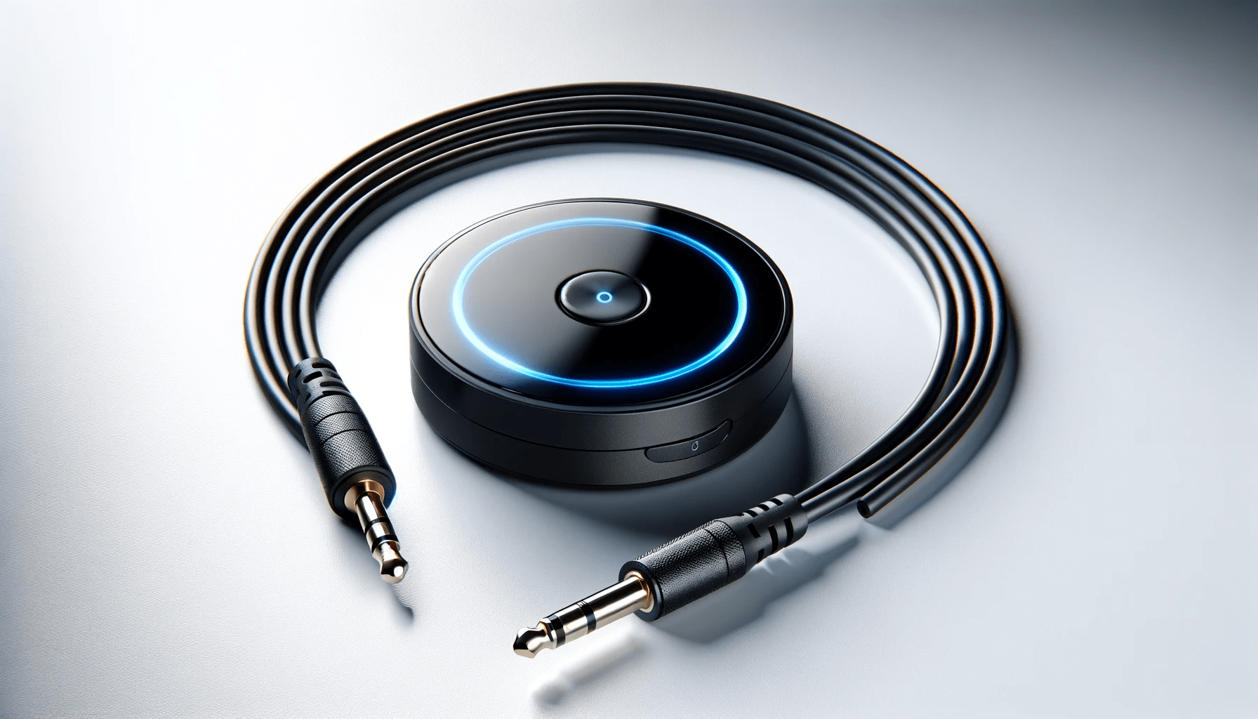 dall%c2%b7e-2024-01-17-18-24-31-a-wide-high-definition-16_9-photograph-of-a-black-bluetooth-receiver-with-a-circular-shape-and-a-glossy-surface-it-features-a-blue-led-light-indicato-7552328