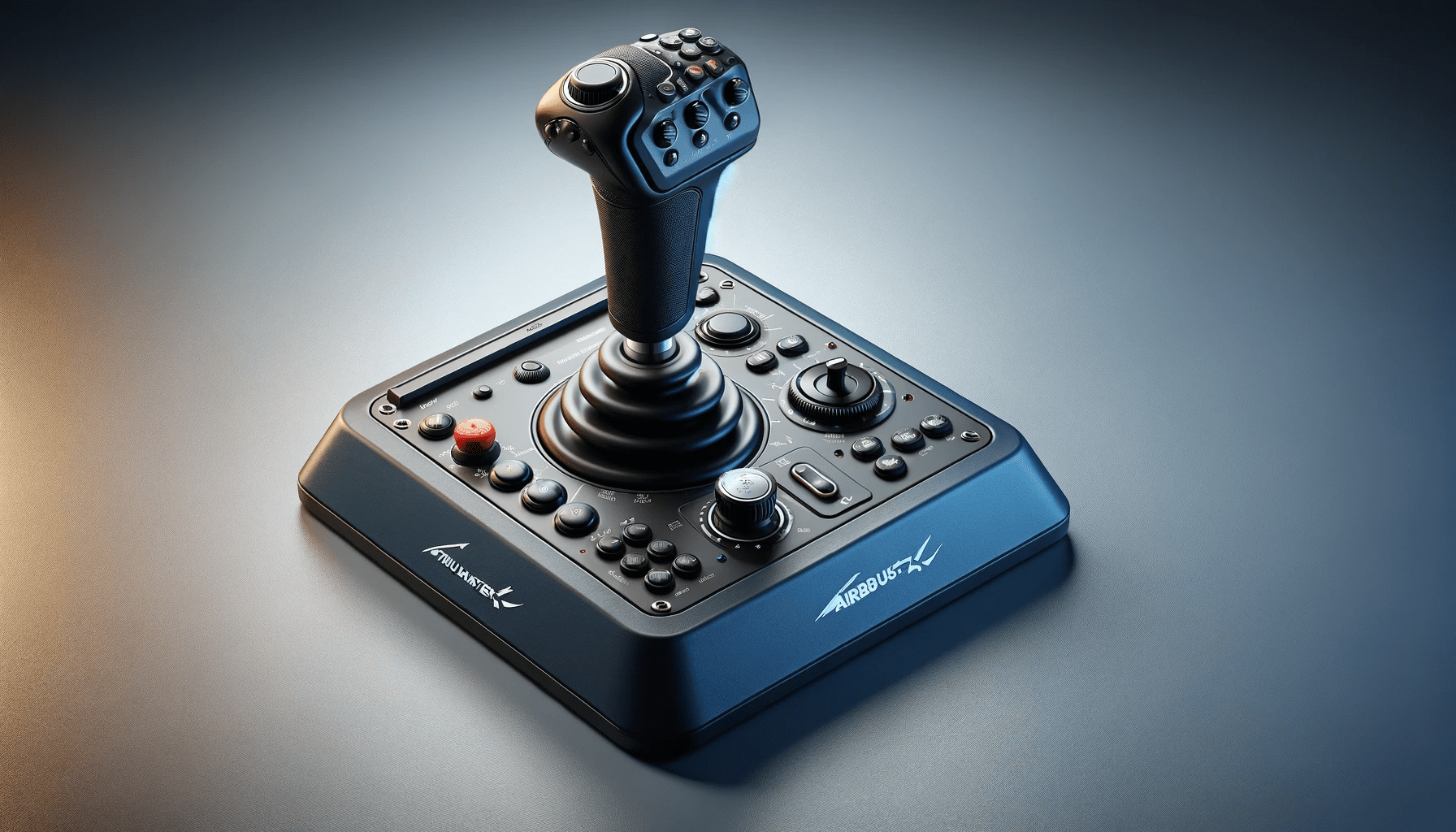 dall%c2%b7e-2024-01-19-14-48-41-a-photorealistic-image-of-a-modern-joystick-designed-to-replicate-the-control-stick-of-an-airbus-aircraft-the-joystick-is-mounted-on-a-light-blue-bas-2746807