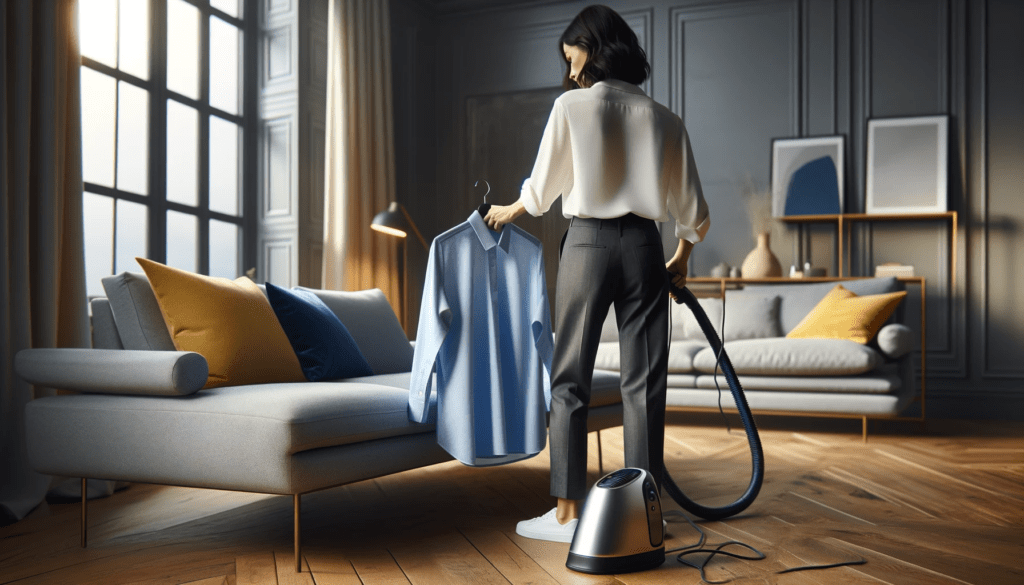 dall%c2%b7e-2024-01-19-16-00-00-an-interior-scene-with-a-person-using-a-garment-steamer-on-a-blue-shirt-the-person-is-standing-to-the-right-facing-left-and-is-partially-visible-fr-8076458