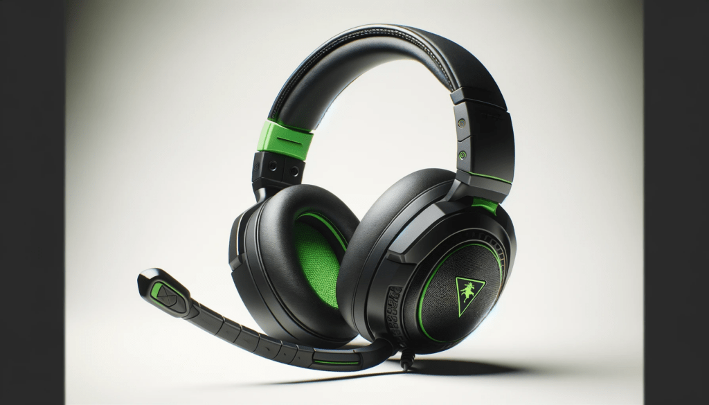 dall%c2%b7e-2024-01-19-16-29-23-a-photorealistic-image-of-a-turtle-beach-recon-70x-gaming-headset-the-headset-features-a-sleek-black-design-with-vibrant-green-accents-that-are-chara-2909499