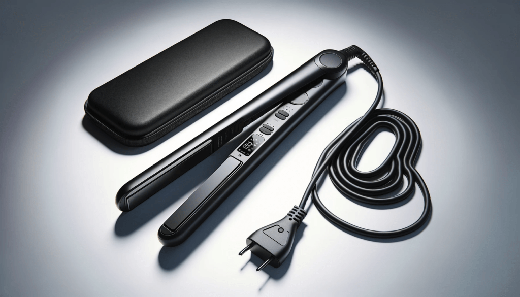 dall%c2%b7e-2024-01-22-12-31-14-a-realistic-product-photography-style-image-featuring-a-modern-sleek-hair-straightener-the-hair-straightener-is-black-with-a-matte-finish-digital-2698560