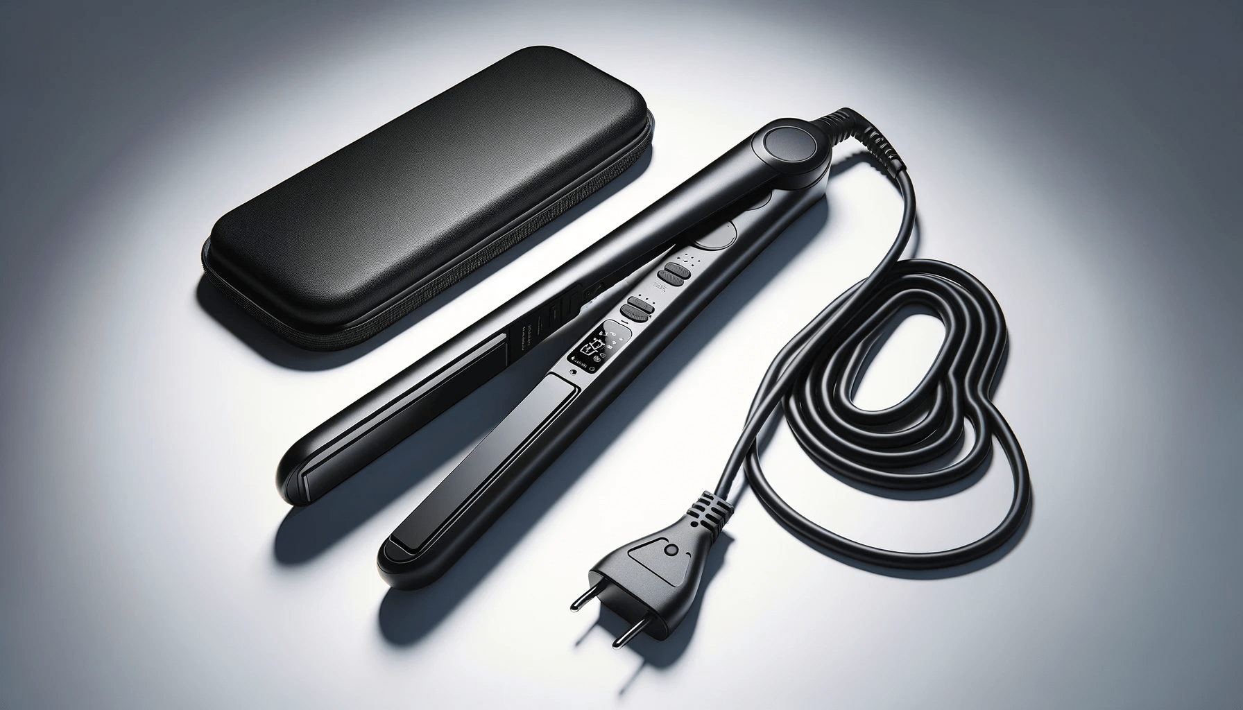 dall%c2%b7e-2024-01-22-12-31-14-a-realistic-product-photography-style-image-featuring-a-modern-sleek-hair-straightener-the-hair-straightener-is-black-with-a-matte-finish-digital-2698560