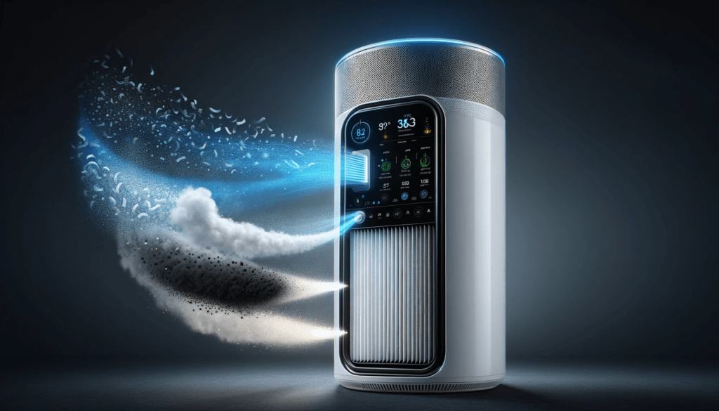 dall%c2%b7e-2024-01-22-12-42-19-a-high-definition-image-of-an-advanced-air-purifier-with-a-dynamic-design-the-purifier-has-a-white-cylindrical-body-with-a-black-digital-display-pane-8883739