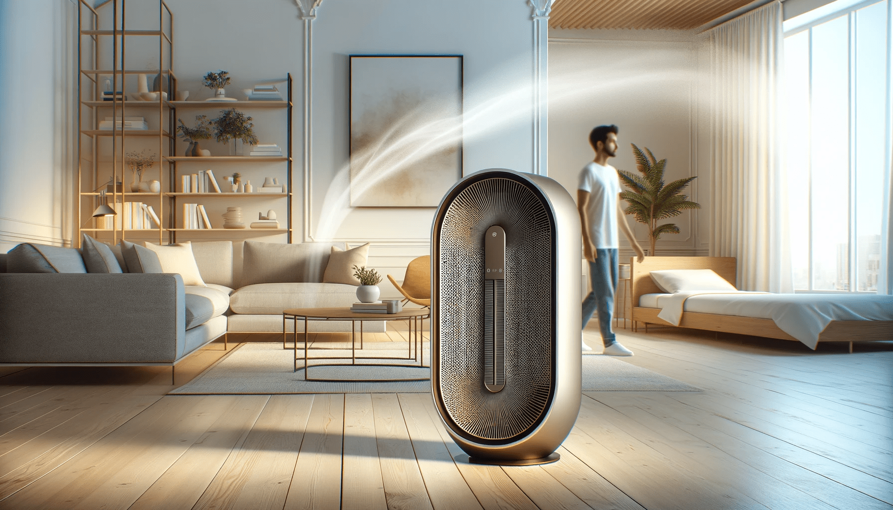 dall%c2%b7e-2024-01-22-16-40-30-create-a-high-definition-image-of-a-modern-air-purifier-in-a-spacious-living-room-setting-the-purifier-has-a-unique-bladeless-design-with-an-oval-sha-1225685