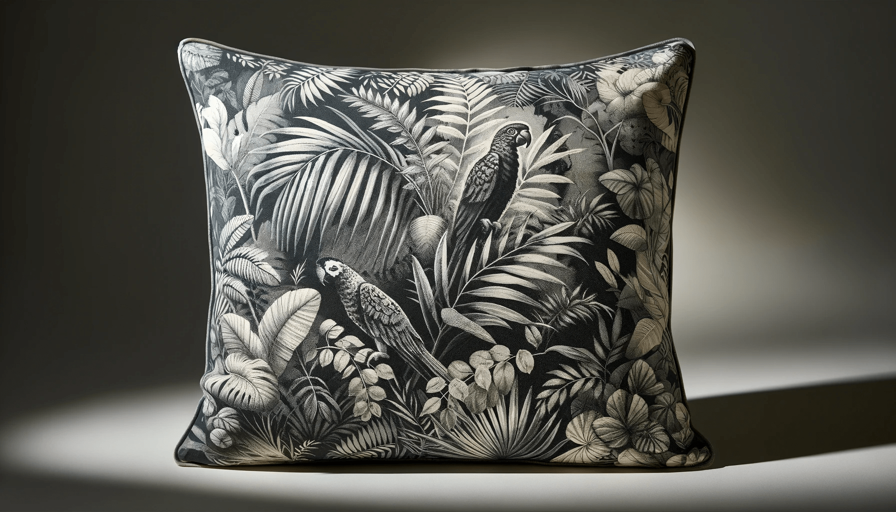 dall%c2%b7e-2024-01-23-11-17-13-a-16_9-full-hd-image-of-a-decorative-cushion-with-a-tropical-print-the-cushion-features-a-dense-black-and-white-illustration-of-exotic-foliage-and-pa-8743824
