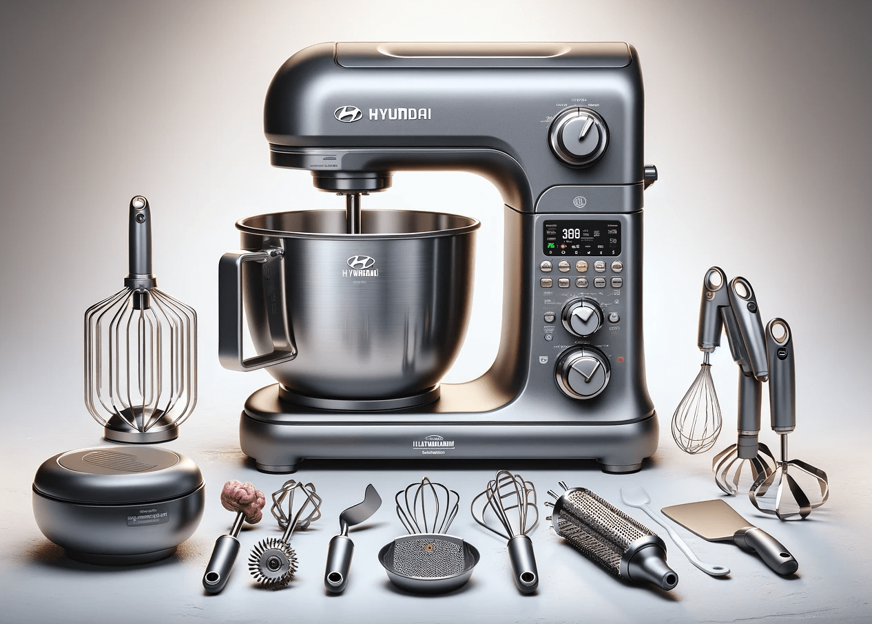 dall%c2%b7e-2024-01-23-11-54-28-a-photorealistic-image-of-a-multifunctional-hyundai-kitchen-stand-mixer-in-a-sleek-gray-finish-named-the-success-cake-the-mixer-is-equipped-with-a-1-7372825