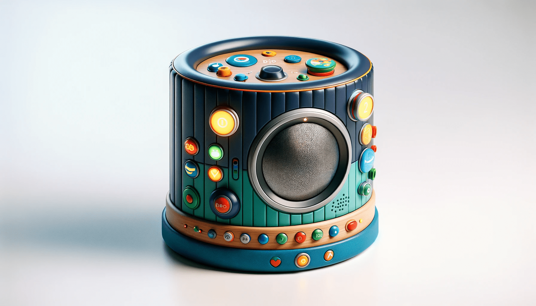 dall%c2%b7e-2024-01-24-16-43-09-a-photorealistic-image-of-a-storytelling-device-designed-for-children-the-device-is-characterized-by-a-colorful-cylindrical-body-featuring-a-variety-3900576