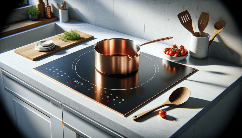 dall%c2%b7e-2024-01-25-14-54-43-create-a-16_9-hd-image-of-a-modern-induction-cooktop-integrated-into-a-white-countertop-on-the-cooktop-there-is-a-copper-pot-with-a-long-handle-and-7492681