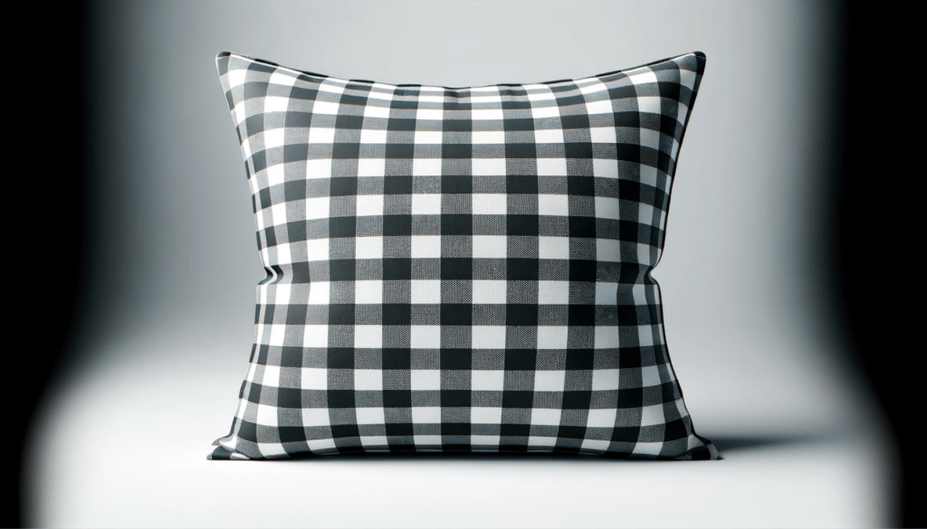 dall%c2%b7e-2024-01-25-19-21-59-a-wide-full-hd-image-of-a-cushion-with-a-classic-black-and-white-gingham-pattern-the-cushion-is-plump-and-inviting-with-the-gingham-print-perfectly-1596011