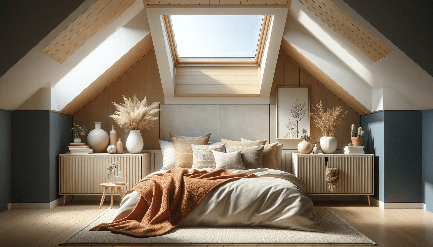 dall%c2%b7e-2024-01-26-10-04-48-create-a-wide-16_9-ratio-image-that-captures-a-modern-and-stylish-attic-bedroom-with-a-sloped-ceiling-the-bedroom-should-include-a-skylight-window-wi-6156222