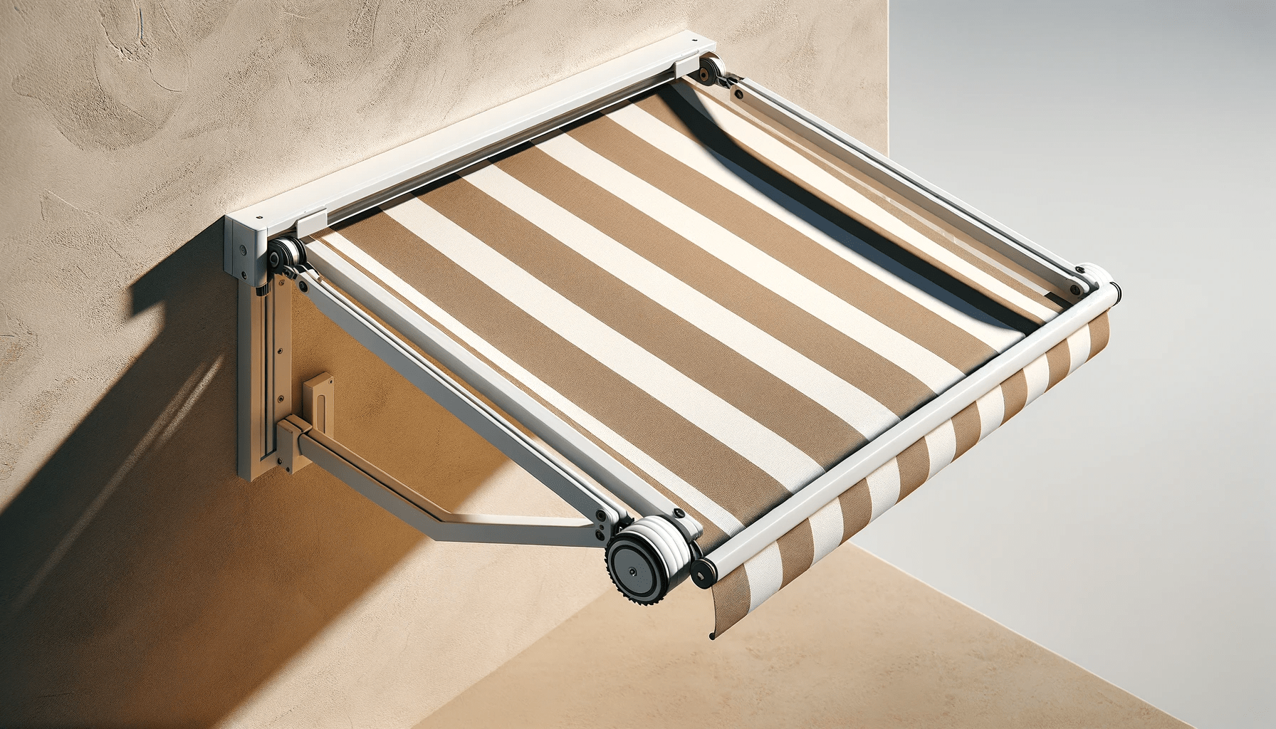 dall%c2%b7e-2024-01-26-12-14-22-a-close-up-view-of-a-modern-striped-retractable-awning-the-awning-features-alternating-stripes-in-shades-of-beige-and-brown-attached-to-a-white-met-4788419