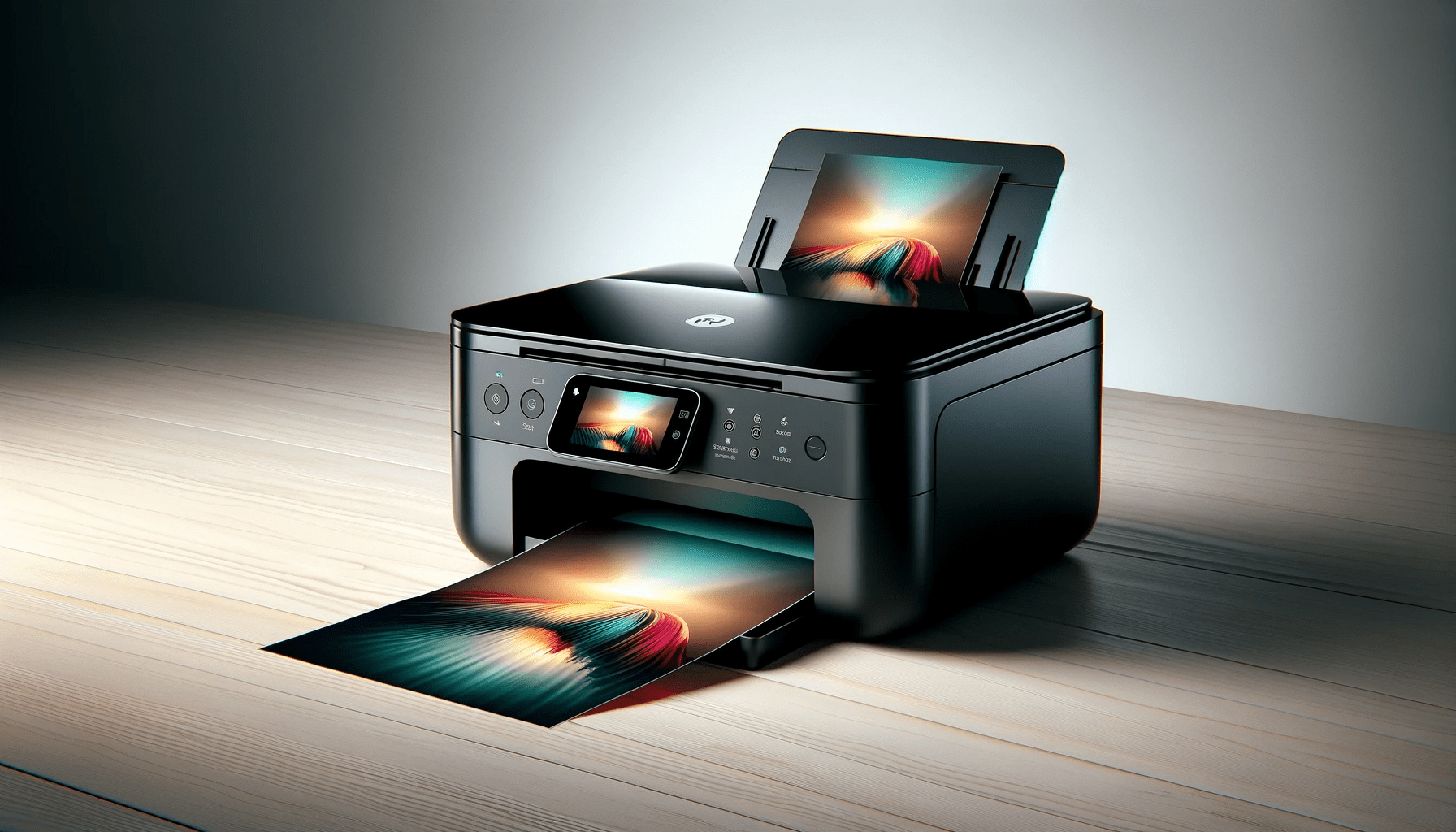 dall%c2%b7e-2024-01-26-16-40-29-create-an-image-of-a-modern-compact-black-photo-printer-with-wireless-connectivity-features-the-printer-should-have-a-sleek-design-with-a-small-foot-4122978