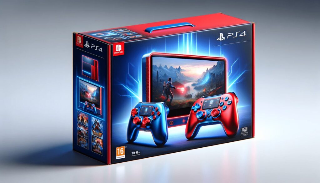 dall%c2%b7e-2024-01-31-13-42-03-create-an-image-of-a-modern-gaming-device-packaging-the-box-should-be-predominantly-red-with-a-large-window-showcasing-the-gaming-device-which-has-a-1041796