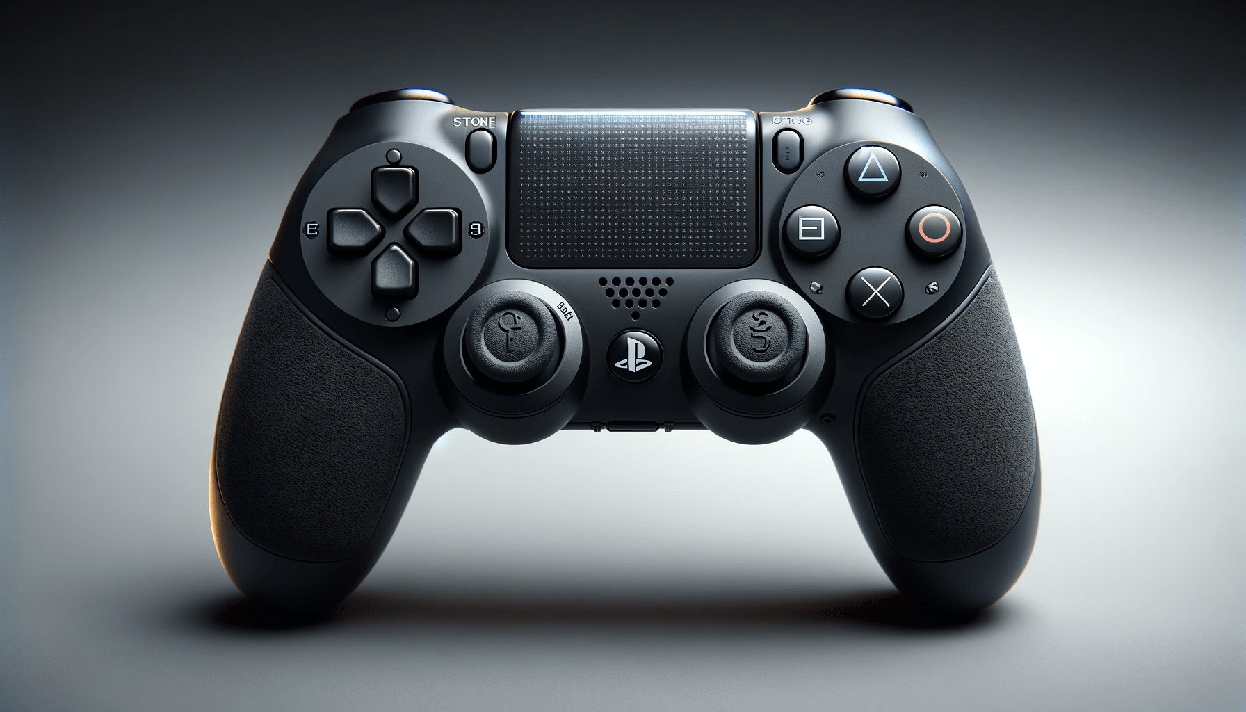 dall%c2%b7e-2024-01-31-13-49-55-create-a-detailed-image-of-a-modern-game-controller-the-controller-should-be-black-with-a-textured-grip-on-the-handles-it-must-feature-a-directional-6650000