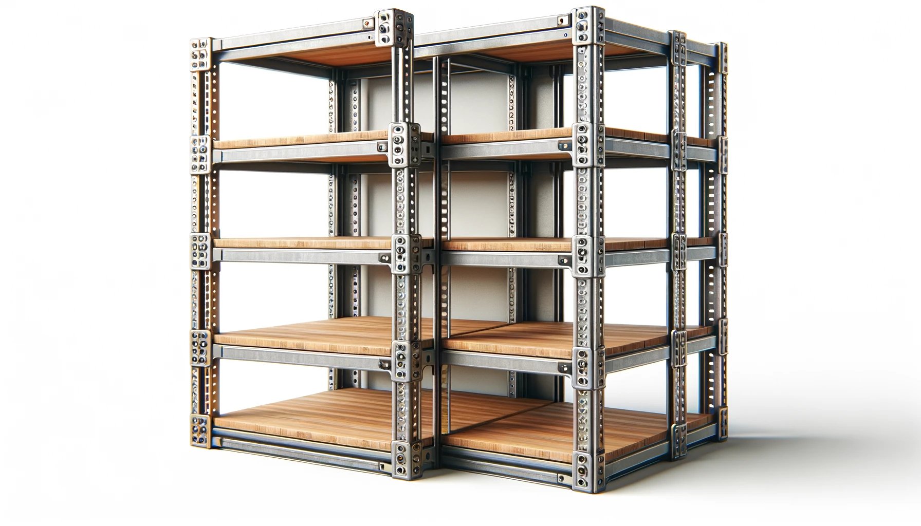dall%c2%b7e-2024-02-06-10-29-36-two-identical-metal-shelving-units-side-by-side-designed-for-industrial-or-storage-use-each-unit-has-four-shelves-made-of-a-wood-like-material-with-3205207