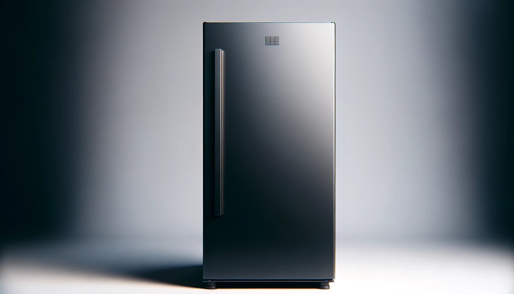 dall%c2%b7e-2024-02-06-11-31-16-a-sleek-modern-refrigerator-with-a-matte-black-finish-the-refrigerator-is-tall-and-has-a-single-door-design-with-a-straight-handle-across-the-middl-3006933