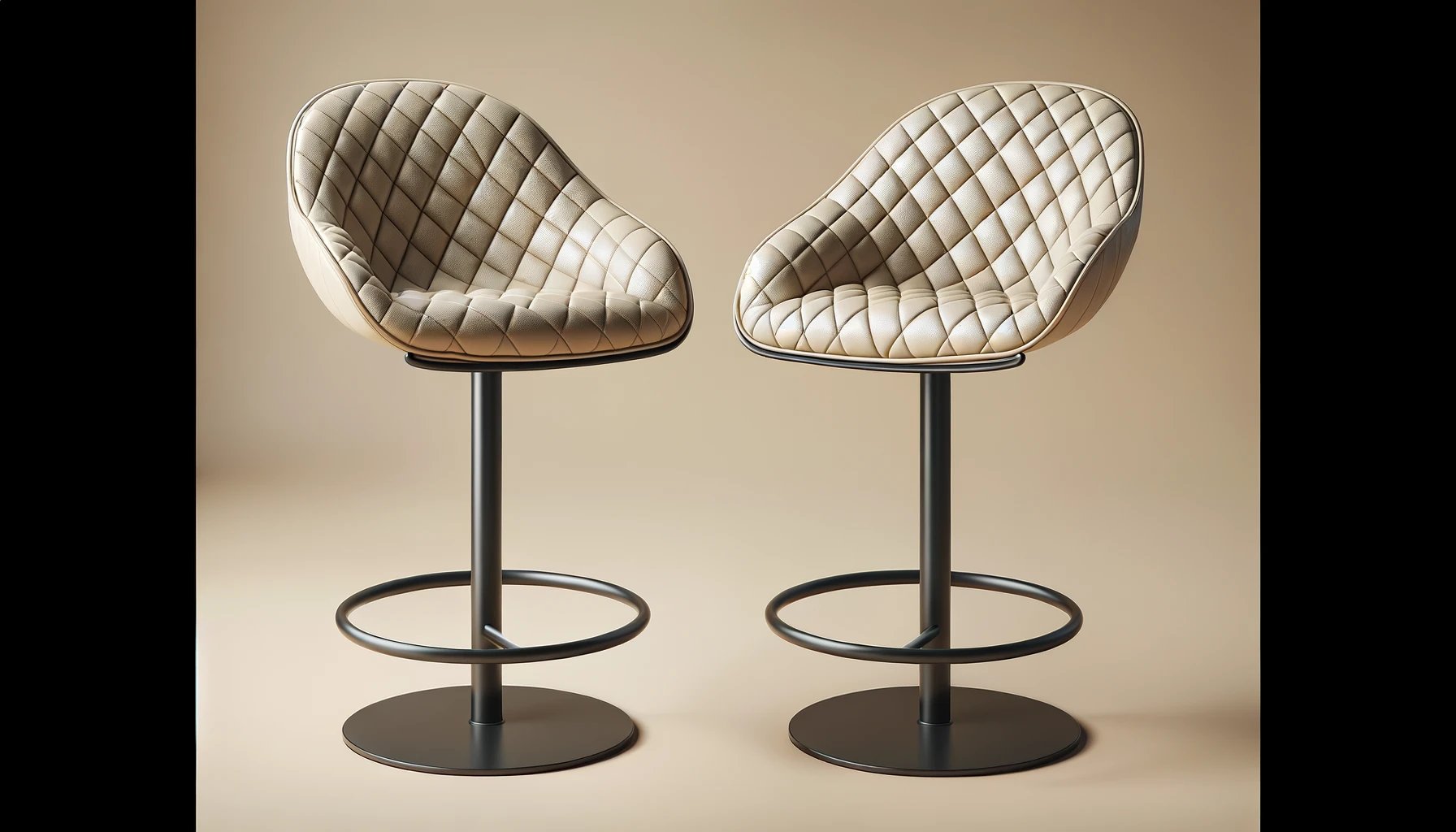 DALL·E-2024-02-06-12.55.01-Two-modern-bar-stools-with-quilted-cream-colored-leather-seats-and-a-distinct-curved-ergonomic-shape.-The-base-and-stand-of-each-stool-are-made-of-mat-4557031 dall%c2%b7e-2024-02-06-12-55-01-two-modern-bar-stools-with-quilted-cream-colored-leather-seats-and-a-distinct-curved-ergonomic-shape-the-base-and-stand-of-each-stool-are-made-of-mat-4557031