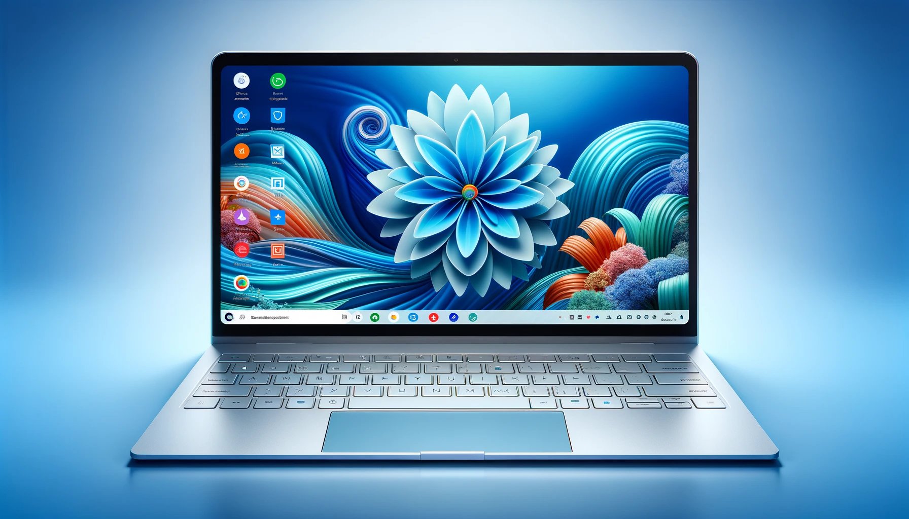 DALL·E-2024-02-06-14.33.54-A-modern-silver-laptop-with-a-large-screen-displaying-a-vibrant-blue-wallpaper-with-a-floral-design-featuring-a-centered-white-start-menu-with-variou-9435950 dall%c2%b7e-2024-02-06-14-33-54-a-modern-silver-laptop-with-a-large-screen-displaying-a-vibrant-blue-wallpaper-with-a-floral-design-featuring-a-centered-white-start-menu-with-variou-9435950