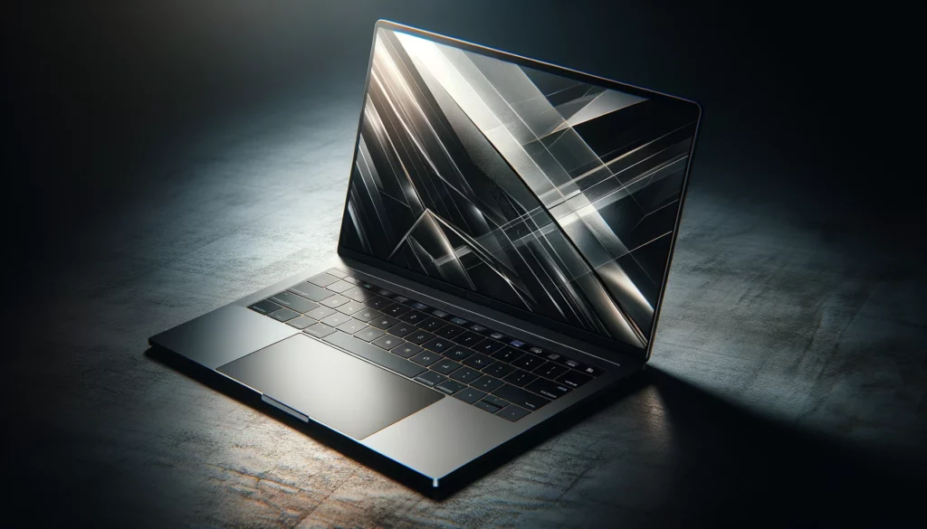 dall%c2%b7e-2024-02-06-19-19-32-a-modern-laptop-with-a-sleek-design-featuring-a-dark-screen-with-reflections-creating-a-geometric-pattern-the-laptop-has-a-minimalist-aesthetic-with-6850893