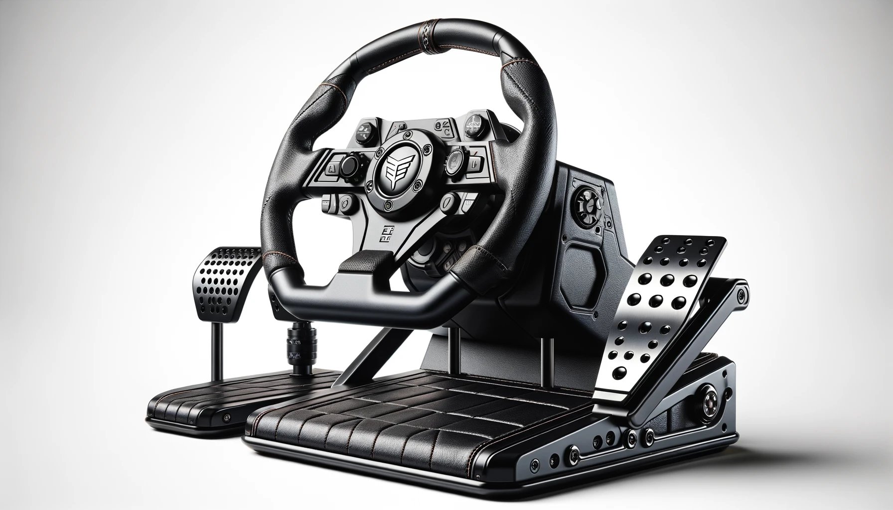 dall%c2%b7e-2024-02-07-05-28-20-an-isolated-image-of-a-high-end-gaming-steering-wheel-and-pedal-set-on-a-white-background-the-steering-wheel-is-black-with-a-leather-texture-featuri-5063961