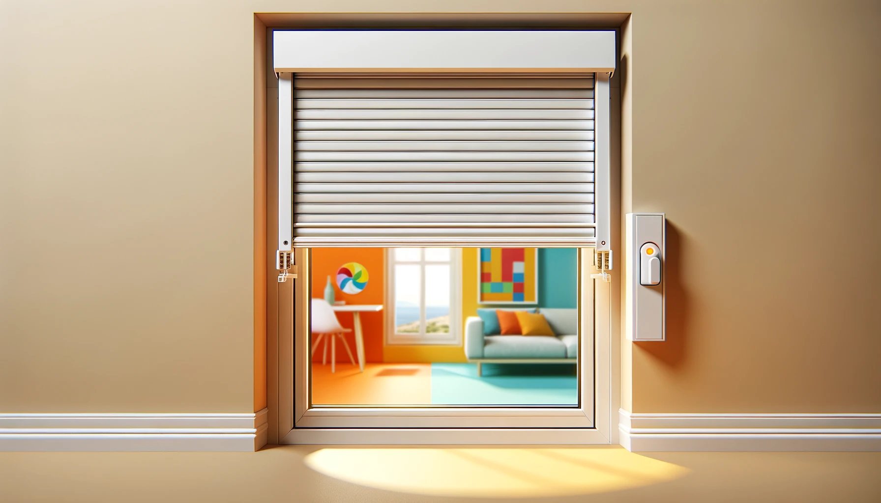 dall%c2%b7e-2024-02-07-06-31-13-an-image-featuring-a-modern-window-with-a-white-rolling-shutter-in-a-lowered-position-on-a-beige-wall-the-shutter-box-is-at-the-top-with-its-side-con-2968568