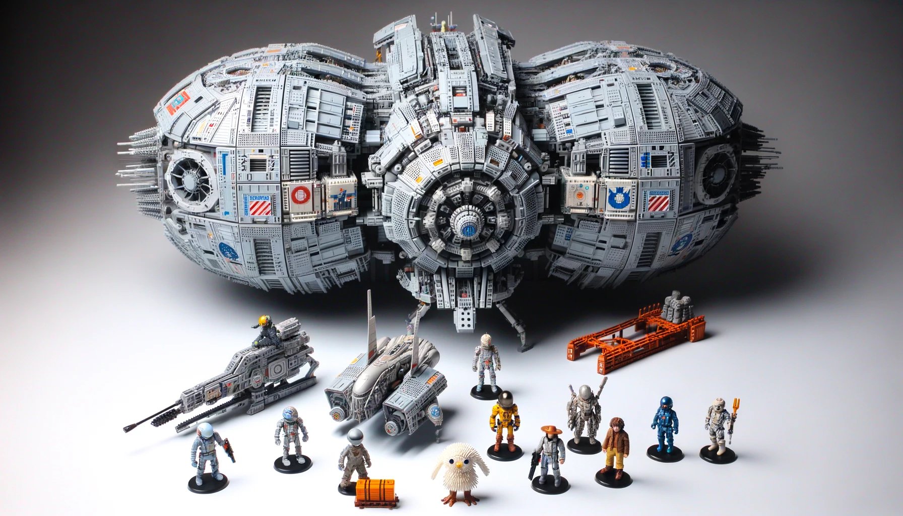 dall%c2%b7e-2024-02-07-08-42-52-a-detailed-model-of-a-futuristic-silver-grey-spaceship-with-intricate-details-panels-and-textures-resembling-a-design-made-from-interlocking-plast-4063744