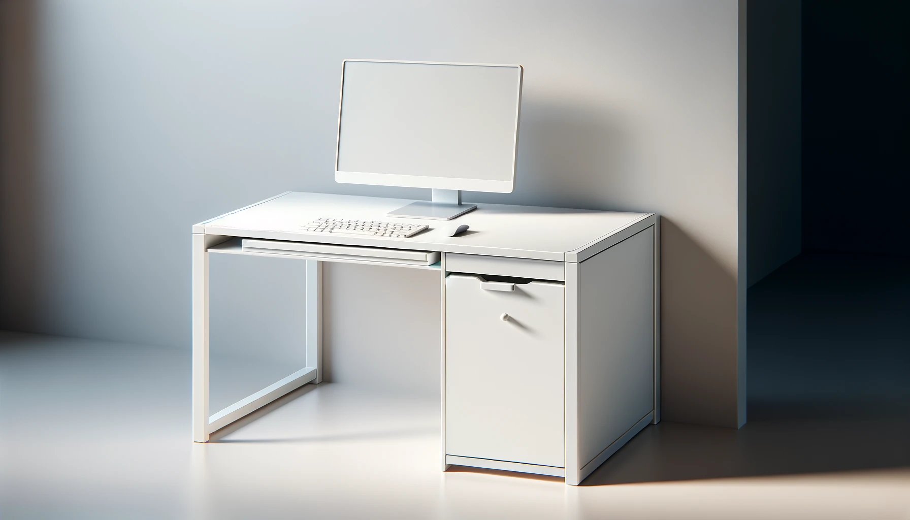 dall%c2%b7e-2024-02-07-12-18-34-an-image-of-a-compact-modern-desk-in-white-finish-with-a-clean-design-the-desk-has-a-flat-top-a-sliding-keyboard-tray-and-one-drawer-with-a-simple-2205771