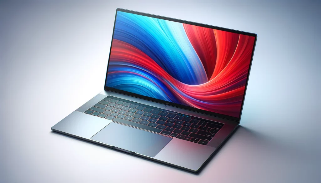 dall%c2%b7e-2024-02-07-23-10-04-a-modern-high-end-laptop-with-a-sleek-design-featuring-a-large-vibrant-screen-displaying-a-colorful-abstract-wallpaper-with-a-smooth-gradient-of-bl-1332389