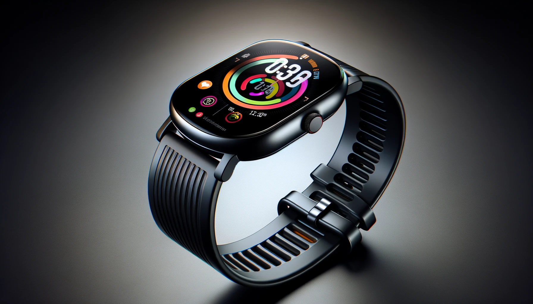 dall%c2%b7e-2024-02-08-03-02-57-a-modern-smartwatch-with-a-sleek-dark-design-and-a-flexible-band-positioned-to-show-its-screen-with-vibrant-digital-watch-face-displaying-the-time-7597390