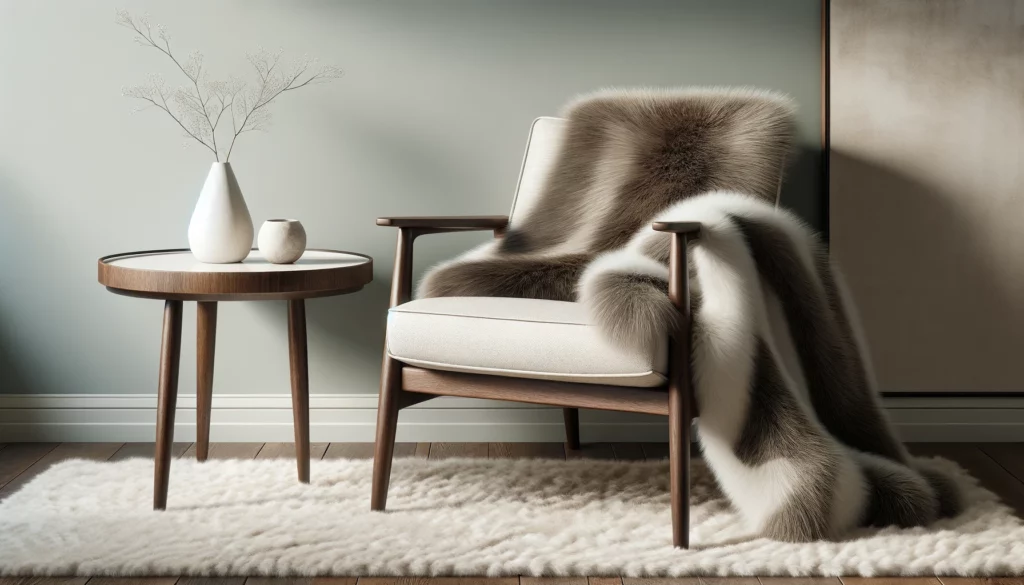 dall%c2%b7e-2024-02-09-20-05-00-a-cozy-interior-scene-featuring-a-modern-mid-century-armchair-with-a-white-seat-dark-wooden-armrests-and-angled-legs-the-armchair-is-draped-with-a-2975323