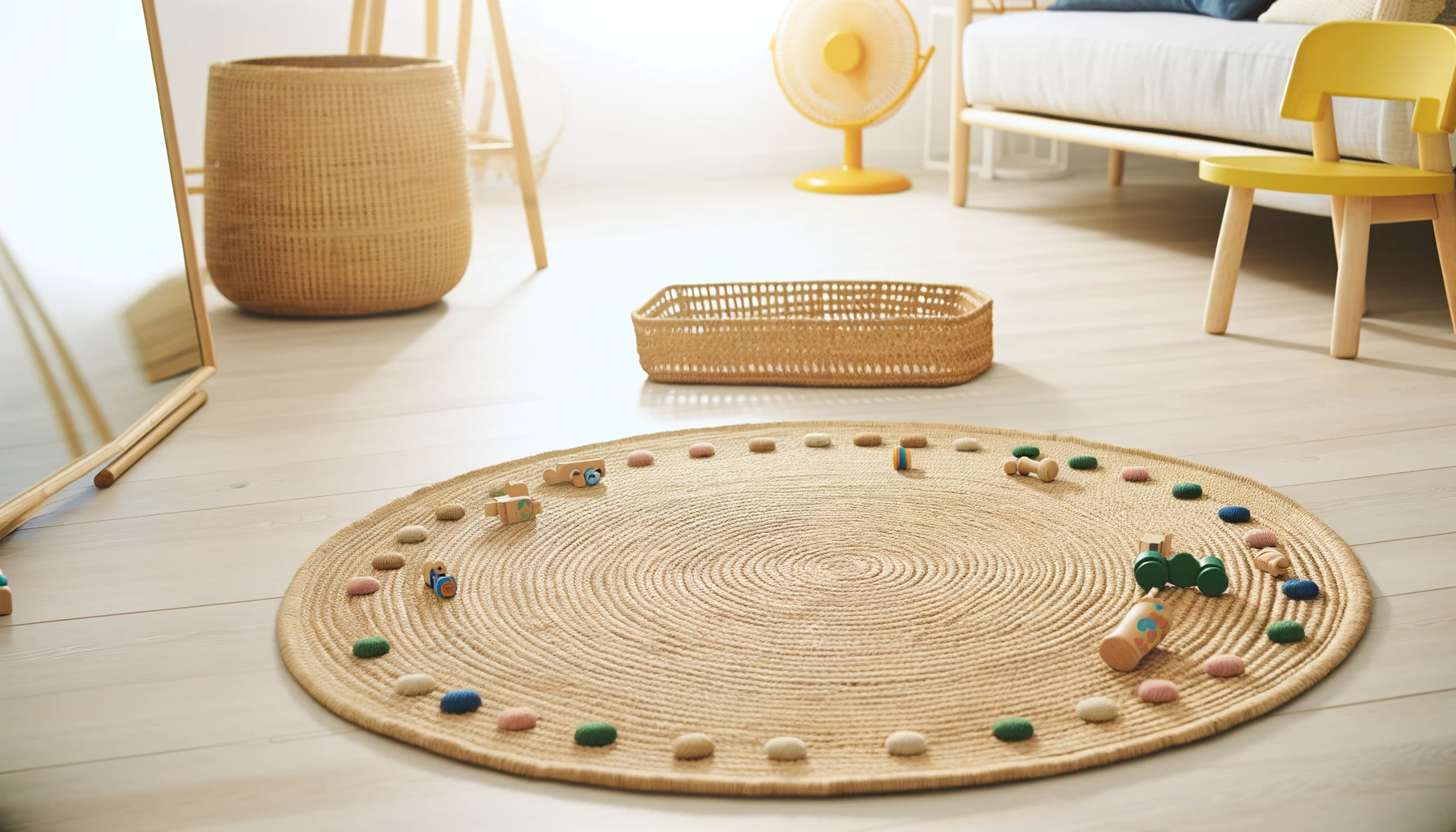 dall%c2%b7e-2024-02-09-23-48-52-create-a-16_9-image-of-a-child-friendly-interior-scene-focused-on-a-circular-natural-jute-play-mat-on-a-light-wooden-floor-the-mat-should-have-a-fun-3237337