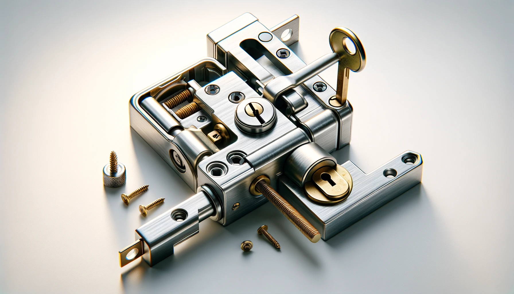 dall%c2%b7e-2024-02-10-07-36-43-a-3d-rendering-of-a-door-lock-mechanism-the-lock-is-made-of-metal-with-a-brushed-finish-featuring-a-keyhole-a-latch-and-a-deadbolt-the-main-lock-7739556