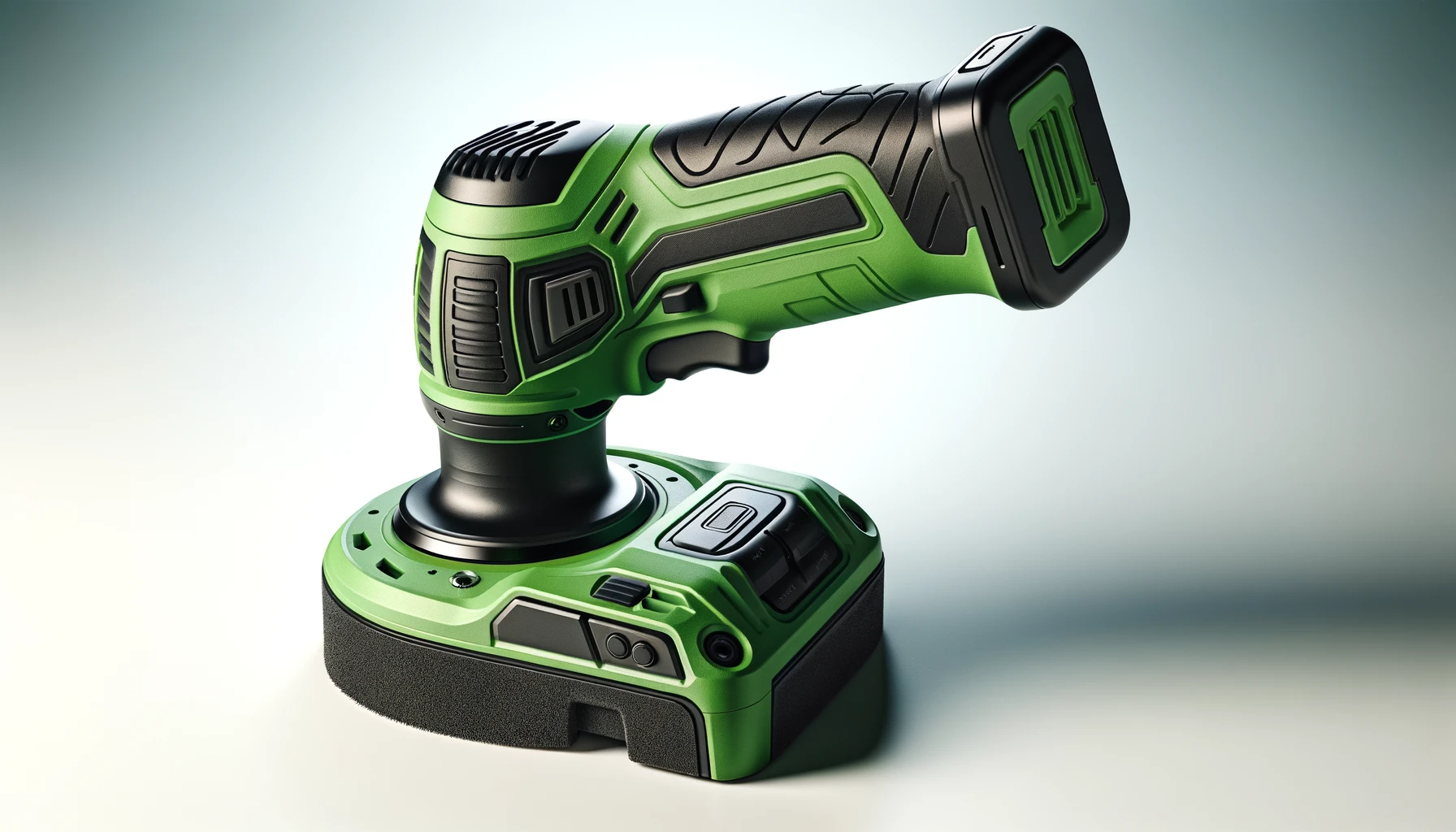 dall%c2%b7e-2024-02-10-07-45-39-create-a-3d-rendering-of-a-cordless-oscillating-multi-tool-the-body-of-the-tool-is-primarily-a-bright-green-color-with-black-accents-and-a-comfortabl-1018688
