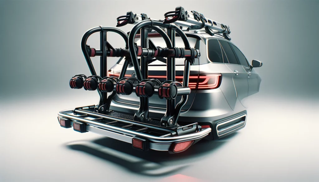 dall%c2%b7e-2024-02-10-17-10-34-a-photorealistic-image-of-a-modern-bike-rack-for-a-car-with-a-silver-and-black-color-scheme-the-rack-is-equipped-with-multiple-black-rubberized-grips-7514260