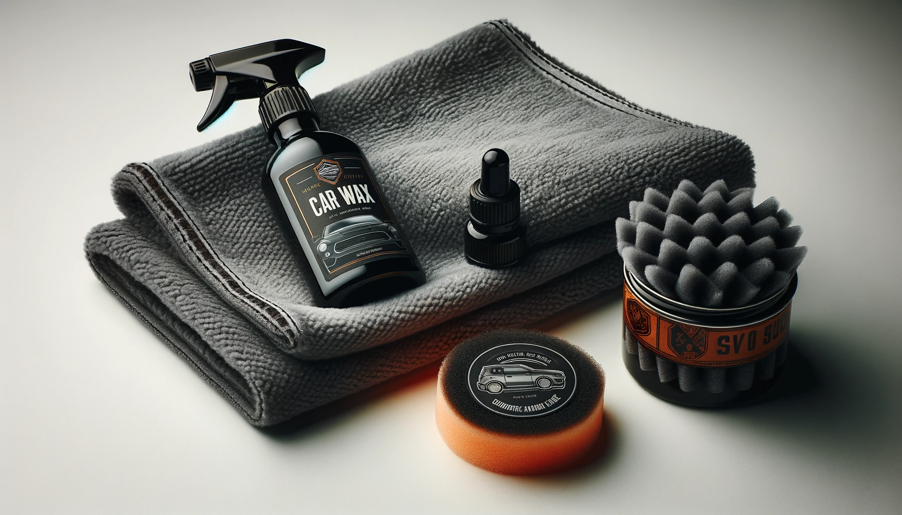 dall%c2%b7e-2024-02-11-17-01-09-a-high-quality-image-of-a-car-detailing-kit-arranged-horizontally-the-kit-includes-a-microfiber-cloth-a-small-bottle-of-liquid-car-wax-and-a-foam-a-9606451