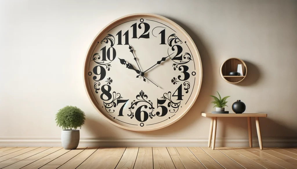 dall%c2%b7e-2024-02-12-18-40-25-create-a-16_9-image-of-a-large-wall-clock-with-a-natural-light-wooden-frame-and-an-open-face-where-the-wall-serves-as-the-clocks-background-the-numb-6287030