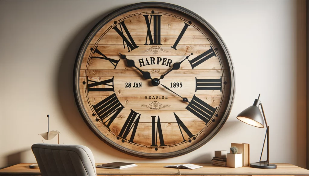 dall%c2%b7e-2024-02-12-22-29-17-create-a-16_9-image-of-a-large-round-wooden-wall-clock-in-a-rustic-style-the-clock-should-have-a-vintage-aesthetic-with-bold-black-roman-numerals-an-5178869
