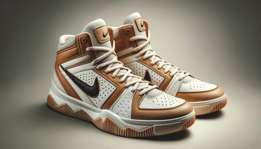 dall%c2%b7e-2024-02-13-20-25-54-create-an-image-of-a-pair-of-high-top-basketball-sneakers-with-a-retro-and-stylish-design-they-should-have-a-white-base-with-tan-leather-overlays-th-2404380