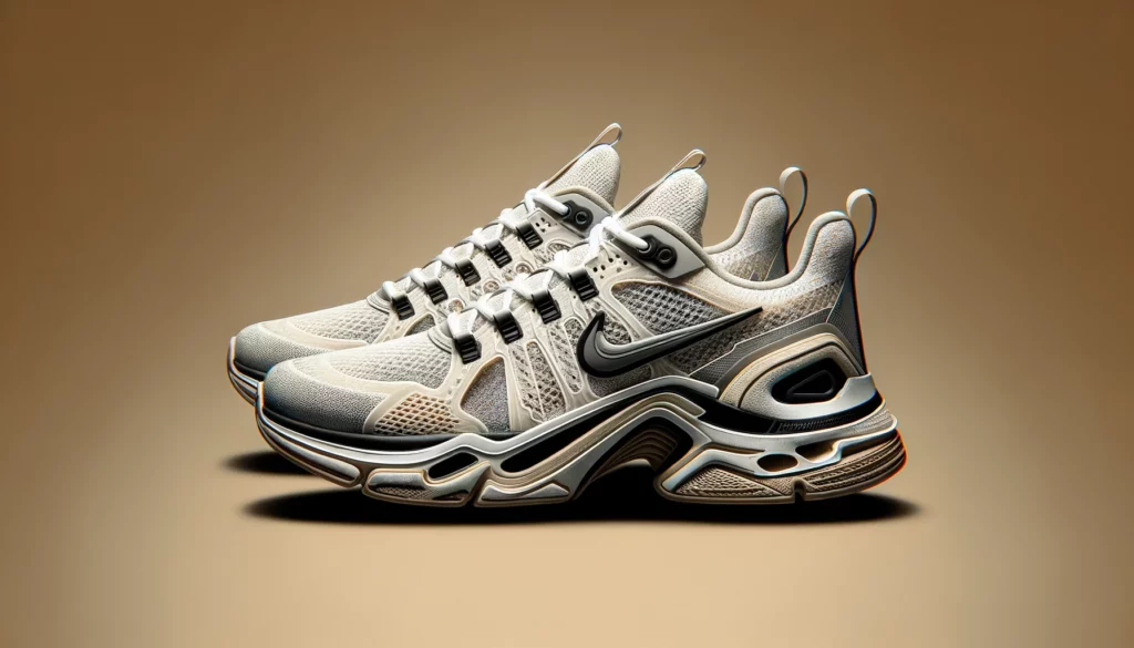 dall%c2%b7e-2024-02-13-23-45-21-generate-an-image-of-a-pair-of-modern-sports-shoes-the-shoes-should-have-a-white-mesh-upper-with-a-reflective-silver-material-giving-it-a-high-tech-1750658