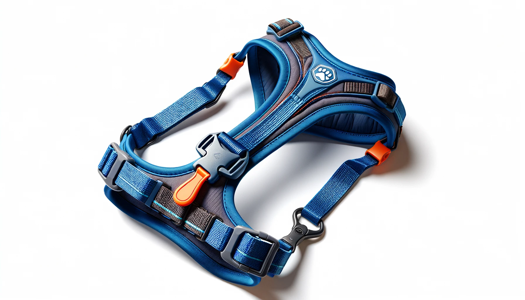 dall%c2%b7e-2024-02-14-07-49-51-a-high-quality-image-of-a-deep-blue-dog-harness-with-adjustable-straps-the-harness-has-a-streamlined-design-with-a-small-reflective-logo-on-the-side-9729205