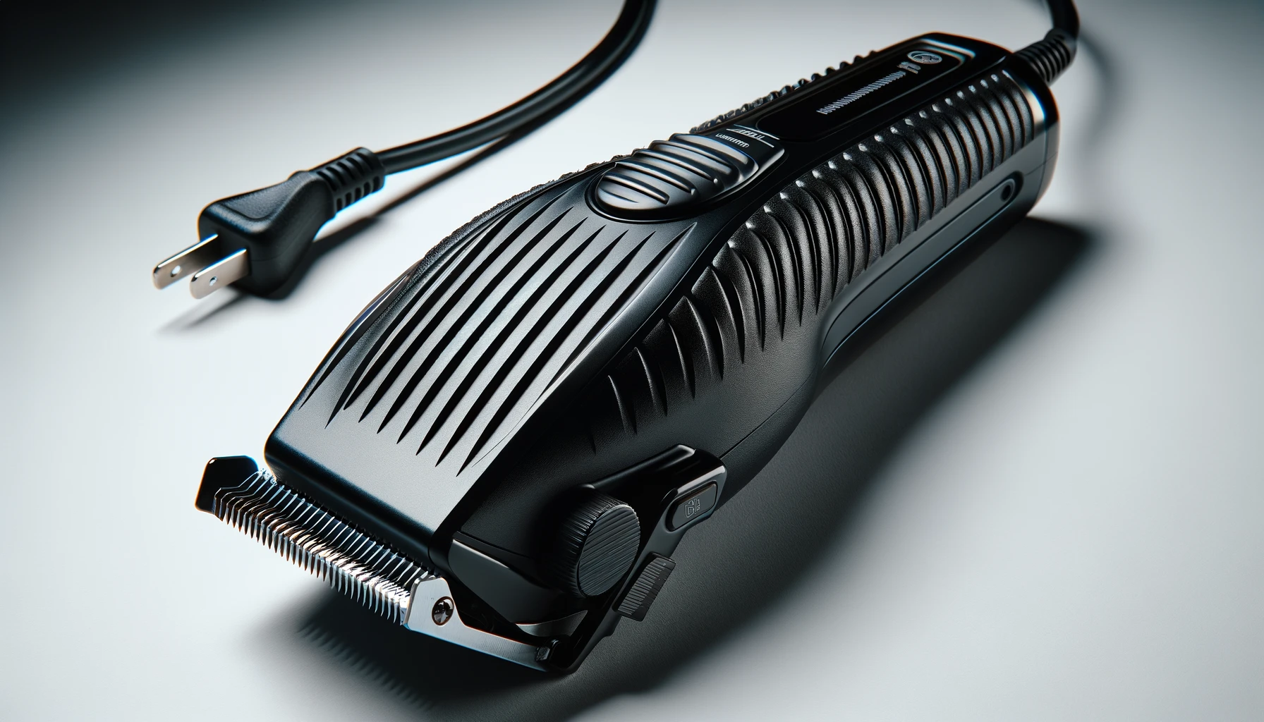 dall%c2%b7e-2024-02-14-07-53-05-a-close-up-product-shot-of-a-professional-black-hair-clipper-with-a-metallic-blade-and-adjustment-lever-the-clipper-has-distinctive-ridged-textures-o-1826727