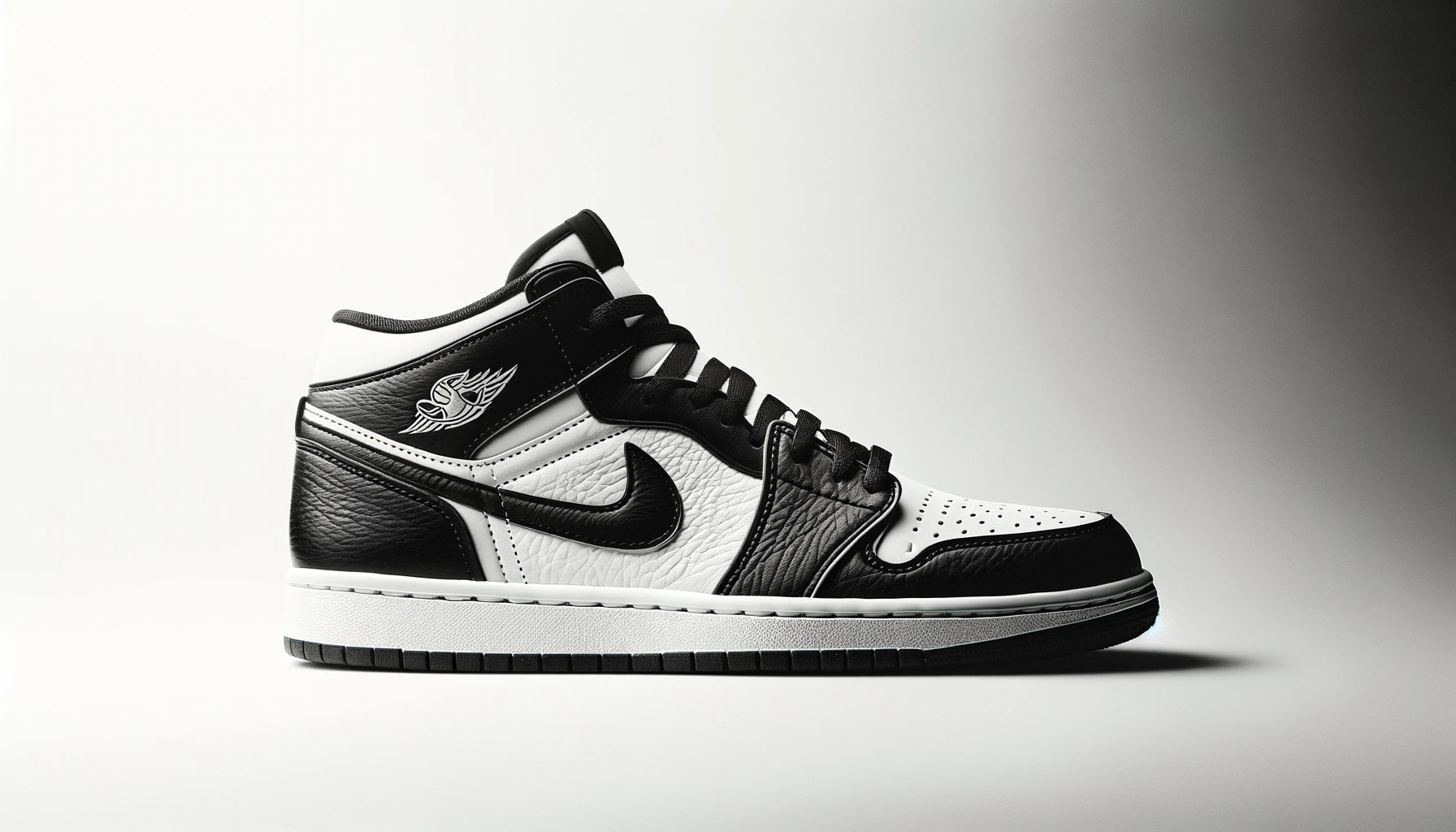 dall%c2%b7e-2024-02-14-13-07-25-a-modern-sneaker-with-a-sleek-silhouette-featuring-a-black-and-white-color-scheme-the-shoe-has-a-smooth-white-leather-base-with-black-leather-overla-3076376