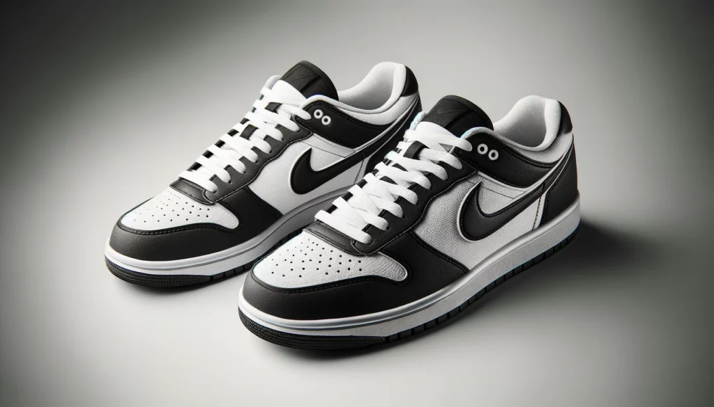 dall%c2%b7e-2024-02-15-03-32-03-create-a-wide-16_9-image-of-a-pair-of-classic-sports-sneakers-the-sneakers-should-have-a-low-top-design-with-a-black-and-white-color-scheme-they-sho-4973408